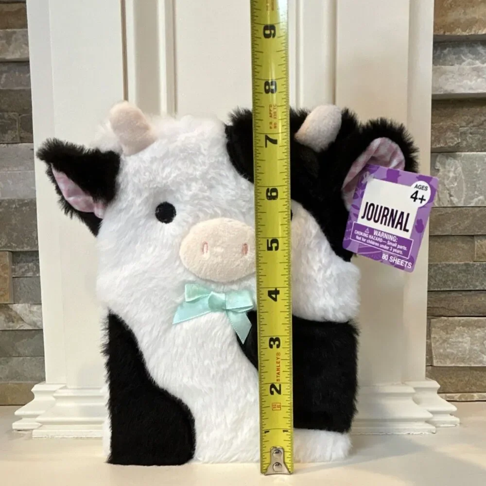 Festive Voice Cow Plush Faux Fur Journal 80 Sheets